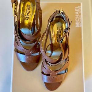 Michael Kors Brown Leather Sandal